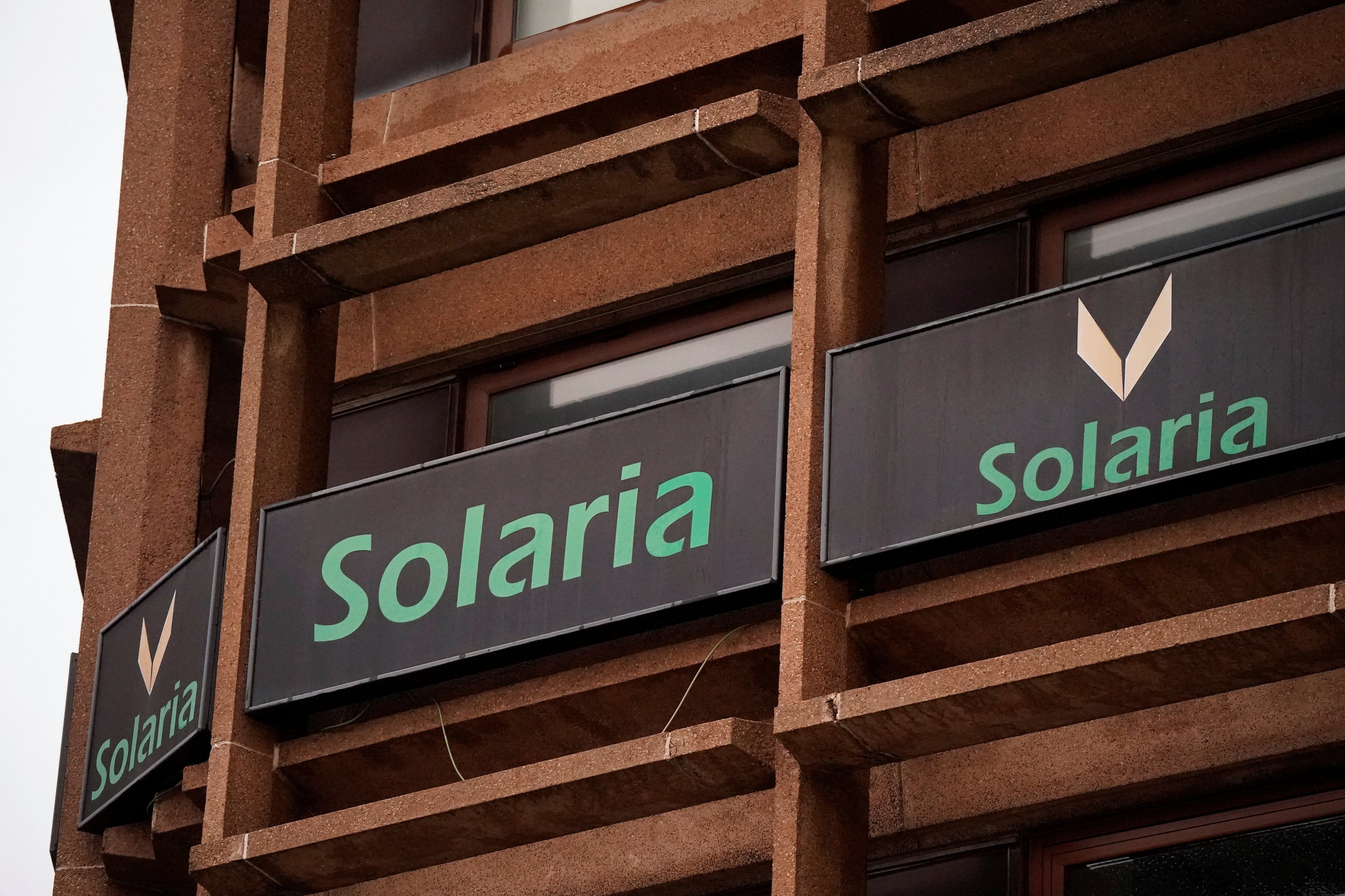 Logotipo de Solaria en su sede de Madrid.