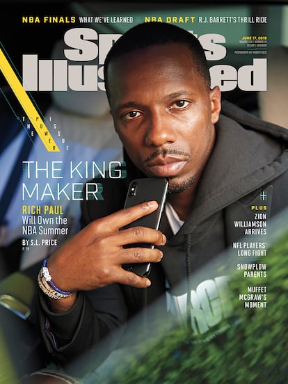 El agente deportivo Rich Paul posa en la portada de la revista ‘Sports Illustrated’, en junio de 2019.