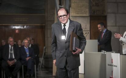 Jordi Llovet recibió ayer la Creu de Sant Jordi.