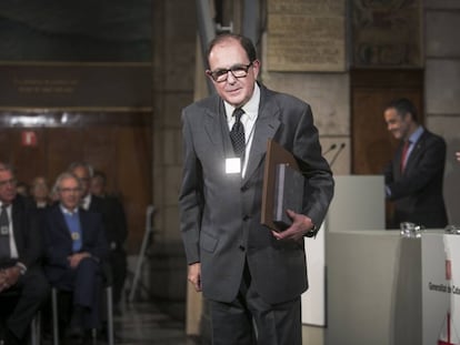 Jordi Llovet recibió ayer la Creu de Sant Jordi.