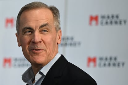 Mark Carney, exgobernador del Banco de Canadá, en un evento con la Liga Comunitaria de Laurier Heights en Edmonton, Canadá, el 16 de enero de 2025.
