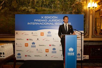 Germán Ruiz, director de Desarrollo de Negocio y adjunto al Director General de ISDE, en la entrega de premios de la última edición.