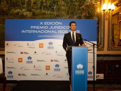 Germán Ruiz, director de Desarrollo de Negocio y adjunto al Director General de ISDE, en la entrega de premios de la última edición.