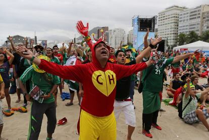 Torcedores do México no Rio de Janeiro.