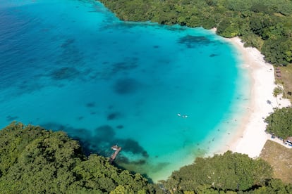 Vista aérea de una de las playas de la provincia de Sanma, en Vanuatu.