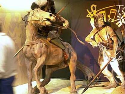 Varias figuras que se muestran en Vitoria en la exposición <i>Íberos: príncipes, guerreros y artesanos.</i>