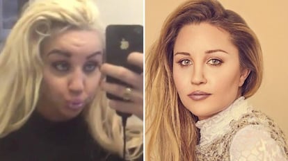 Amanda Bynes, en 2013 (izquierda) y en 2018 (derecha).