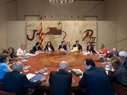 Reunión semanal del Consejo Ejecutivo del Govern de la Generalitat de Cataluña, el pasado 3 de octubre.