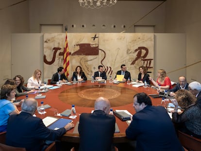 Reunión semanal del Consejo Ejecutivo del Govern de la Generalitat de Cataluña, el pasado 3 de octubre.