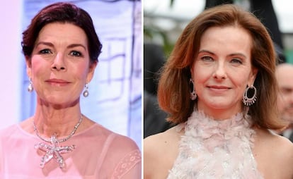 La princesa Carolina de Mónaco y la actriz Carole Bouquet en 2014 y 2018, respectivamente.