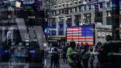 Sede del 'marketSite' de Nasdaq en Nueva York, en octubre.