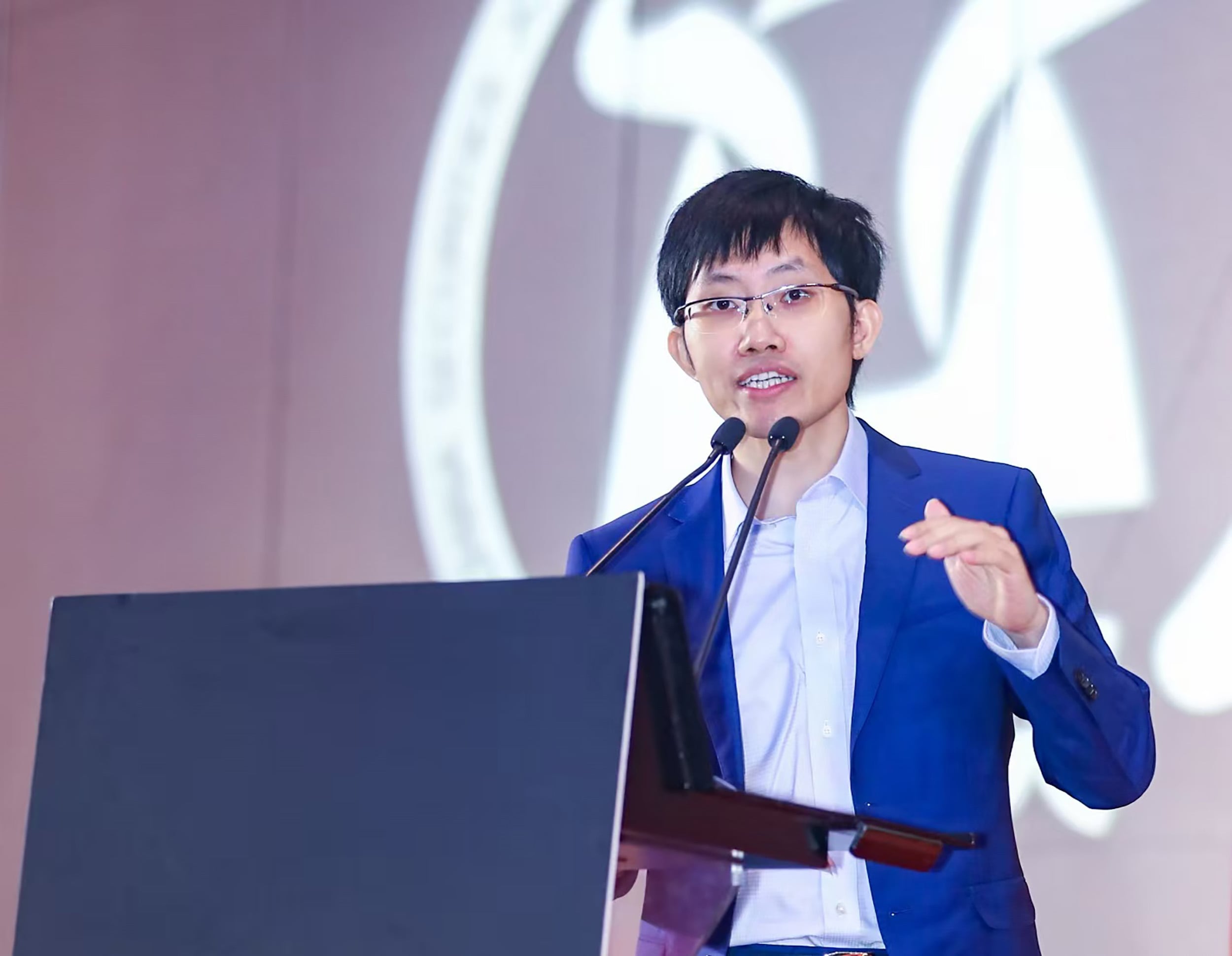 Liang Wenfeng, fundador de DeepSeek, en Shanghái en 2019.