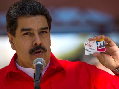 Nicol&aacute;s Maduro, el pasado viernes en un acto del Partido Socialista Unido de Venezuela. 