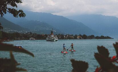 Barco Belle Epoque en el lago Lemán, cantón de Vaud.