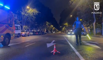 Imágenes del atropello en paseo de las Delicias, acontecido esta madrugada.