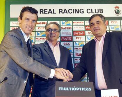 Presentación de Juan Carlos Unzué en junio como nuevo entrenador del Racing de Santander