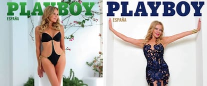 Ana Obregón, en las dos portadas de 'Playboy'.
