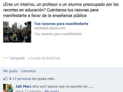 Tus razones para manifestarte