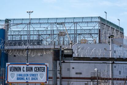 The barge of the Vernon C. Bain Correctional Center, pictured in 2020 in New York.