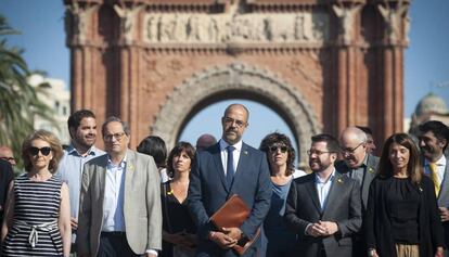 LLegada del consejero de Interior Miquel Buch al TSJC.