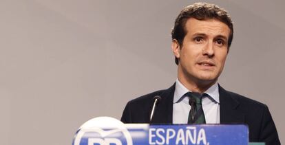 El vicesecretario de Comunicaci&oacute;n del PP, Pablo Casado.