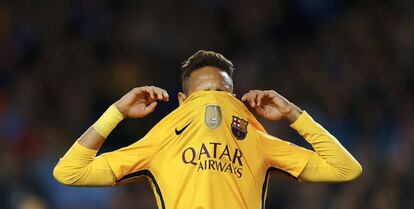Neymar, durante el partido ante el Atlético.