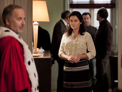 Fabrice Luchini y Sidse Babett Knudsen, en &#039;El juez&#039;.