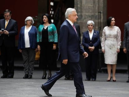 López Obrador el pasado 21 de octubre en Palacio Nacional, en Ciudad de México.