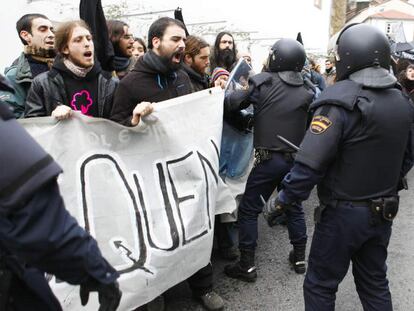 Despliegue policial en el centro histórico de Santiago