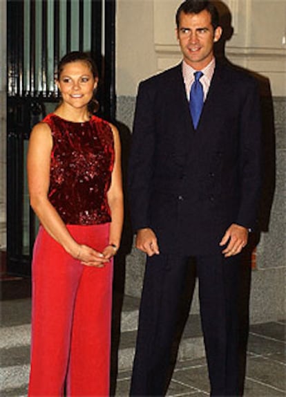 La princesa y Felipe, después de la entrega de premios.