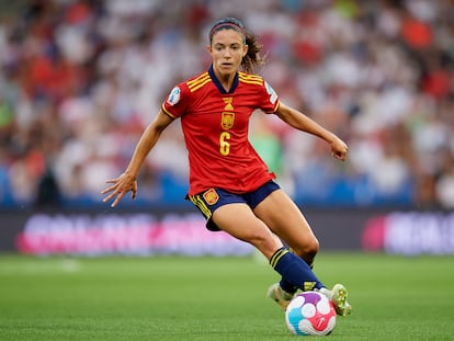 Aitana Bonmatí, durante la pasada Eurocopa con España.