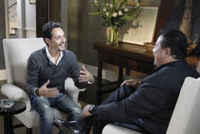 Marc Anthony, en un momento de la entrevista.