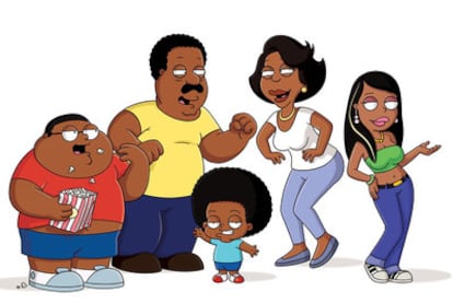 Los principales personajes de <i>The Cleveland show.</i>