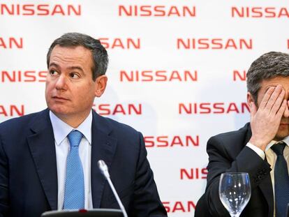 El presidente de Nissan Europa, Gianluca de Ficchy, y el consejero delegado de Nissan Motor Ibérica, Genís Alonso.