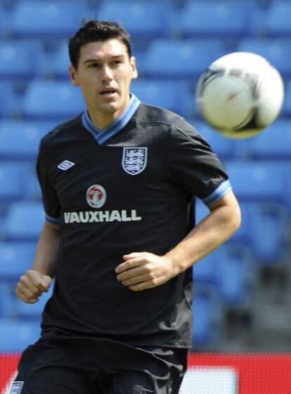 Barry, durante un entrenamiento con Inglaterra.