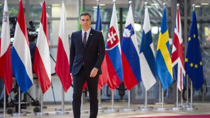 El presidente del Gobierno, Pedro Sánchez, en Bruselas.