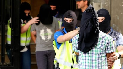 Detención de yihadistas en Madrid el pasado miércoles.