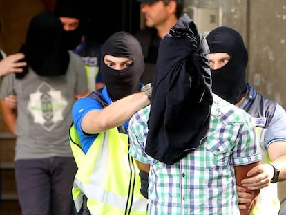 Detención de yihadistas en Madrid el pasado miércoles.