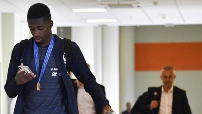 Dembélé, durante el Mundial con la selección francesa.