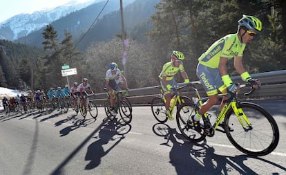 Contador en la tercera etapa, disputada este mi&eacute;rcoles. 