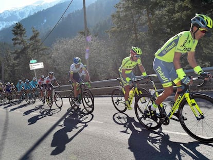 Contador en la tercera etapa, disputada este mi&eacute;rcoles. 