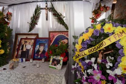 Altar en honor a los sandinistas asesinados en Nicaragua