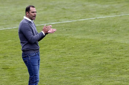 Esnáider, durante el partido ante el Madrid.