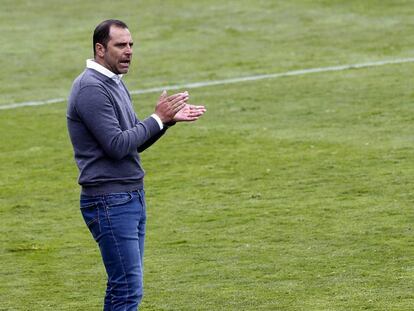 Esnáider, durante el partido ante el Madrid.