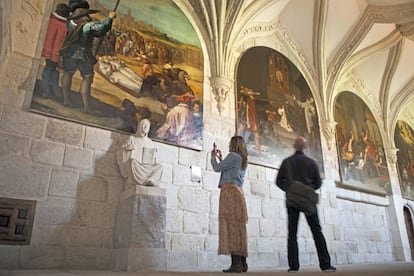 Lienzos de Vicente Carducho en el claustro del monasterio de El Paular, en Rascafría (Madrid).