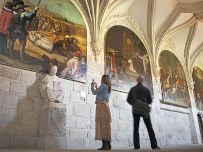 Lienzos de Vicente Carducho en el claustro del monasterio de El Paular, en Rascafría (Madrid).