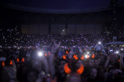 Ambiente durante el concierto en La Cartuja.