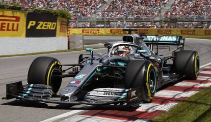 Lewis Hamilton (Mercedes), durante el Gran Premio de Canadá de Fórmula 1 2019.