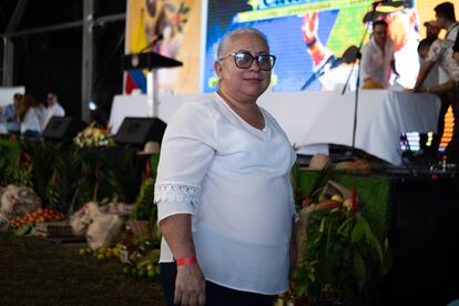María Carvajal, secretaria de la junta directiva de la Asociación Campesina del Catatumbo (Ascamcat), en Tibú el 9 de mayo de 2025.