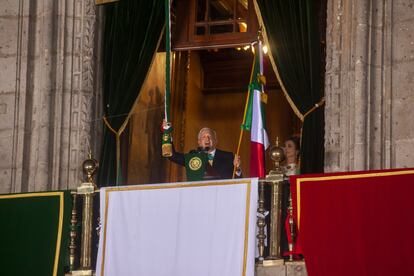 El presidente alabó la democracia y el amor al prójimo durante su arenga.